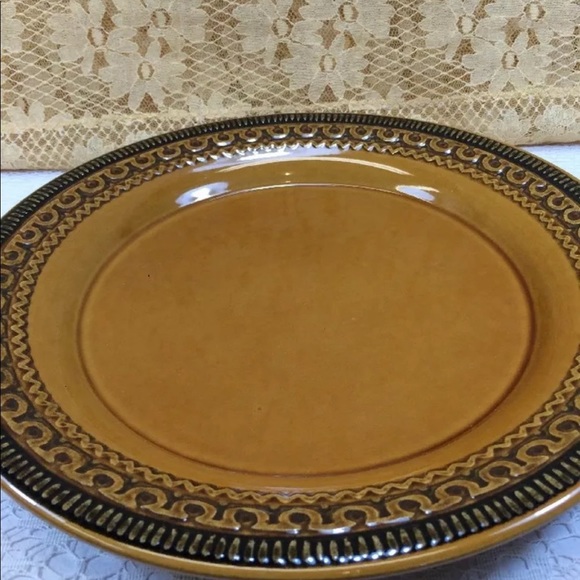 ⭐️1 Vintage Franciscan Earthenware Creole Rust Orange Brown Dinner Plate - Picture 2 of 8